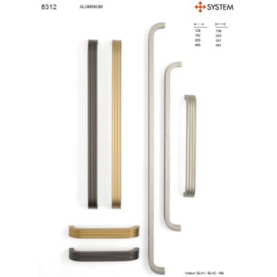 System Mobilya Kulbu Gold Branch Renk 128mm Kulp (SY8312 0128 GB) - 3