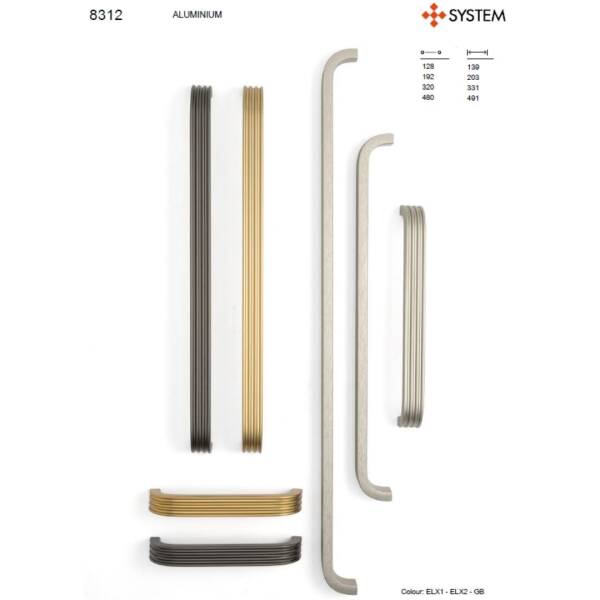 System Mobilya Kulbu Gold Branch Renk 480mm Kulp (SY8312 0480 GB) - 3