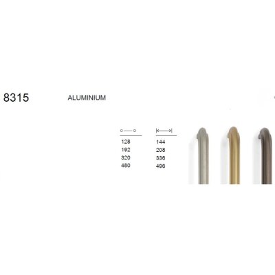System Mobilya Kulbu Fırçalı Bronz Renk 128mm Kulp (SY8315 0128 ELX3) - System (1)
