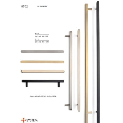 System Mobilya Kulbu Siyah Renk 320mm Kulp (SY8702 0320 AL6-AL6) - 7