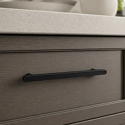 System Mobilya Kulbu Siyah Renk 320mm Kulp (SY8702 0320 AL6-AL6) - 1
