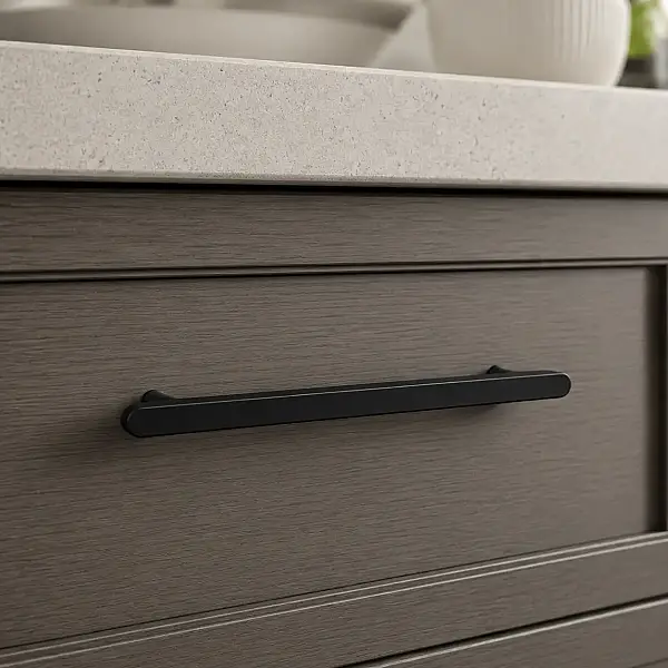 System Mobilya Kulbu Siyah Renk 320mm Kulp (SY8702 0320 AL6-AL6) - 1