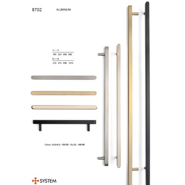 System Mobilya Kulbu Gold Branch Renk 608mm Kulp (SY8702 0608 GB-GB) - 5