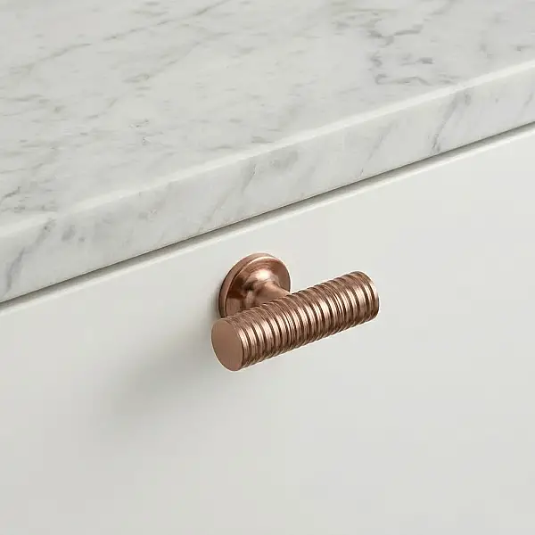 System Düğme Mobilya Kulbu Rose Renk 8mm Kulp (SY9208 0008 RS-RS) - 1