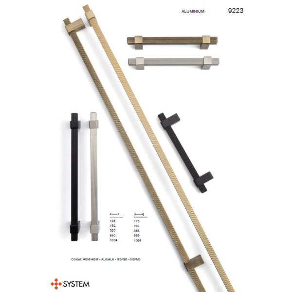 System Mobilya Kulbu Siyah Renk 640mm Kulp (SY9223 0640 AL6-AL6) - 3