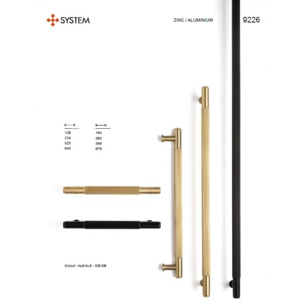 System Mobilya Kulbu Gold Branch Renk 320mm Kulp (SY9226 0320 GB-GB) - 6