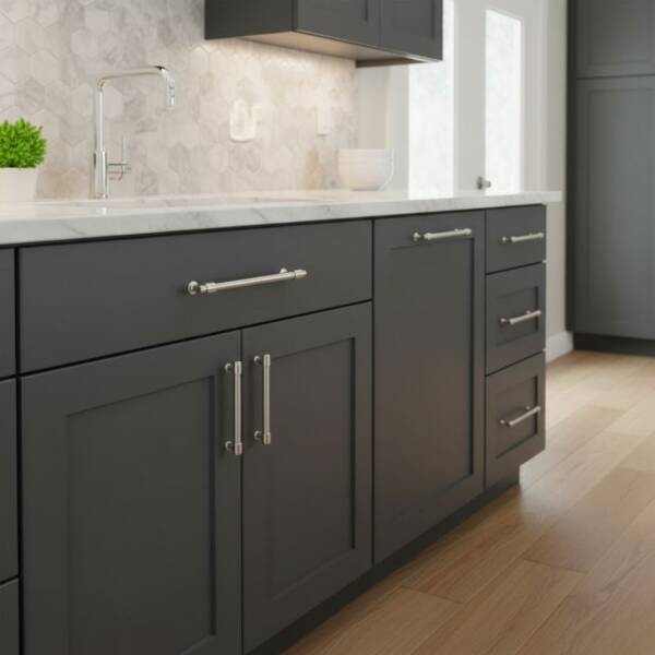 System Mobilya Kulbu Saten Renk 320mm Kulp (SY9236 0320 NB-NB) - 1