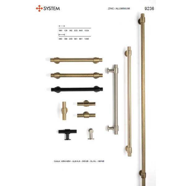 System Mobilya Kulbu Altın Renk 640mm Kulp (SY9236 0640 GL-GL) - 3