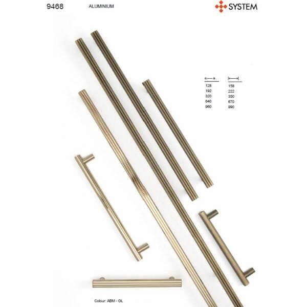 System Mobilya Kulbu Antik Renk 320mm Kulp (SY9468 0320 ABM) - 3