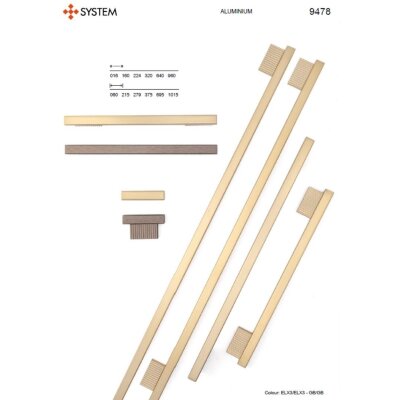 System Mobilya Kulbu Fırçalı Bronz Renk 60mm Kulp (SY9478 0060 ELX3-ELX3) - System (1)