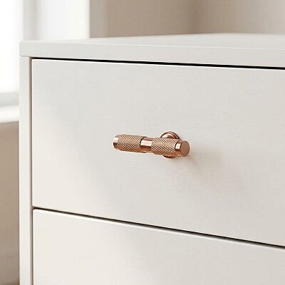 System Düğme Mobilya Kulbu Rose Renk 8mm Kulp (SY8996 0008 RS-RS) - System