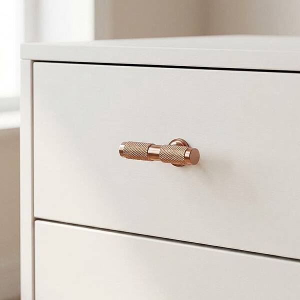 System Düğme Mobilya Kulbu Rose Renk 8mm Kulp (SY8996 0008 RS-RS) - 1