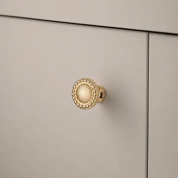 System Düğme Mobilya Kulbu Gold Renk 8mm Kulp (SY4456 0008 GL) - 1