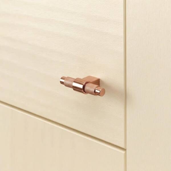 System Düğme Mobilya Kulbu Rose Renk 8mm Kulp (SY8772 0008 RS-RS) - 1