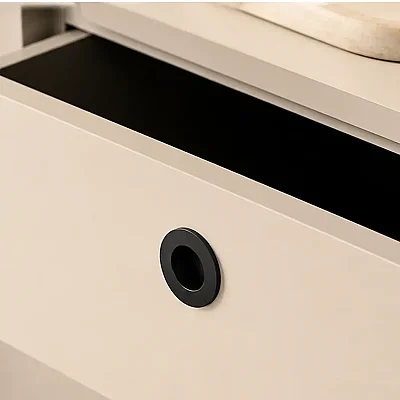 System Düğme Mobilya Kulbu Siyah Renk 16mm Kulp (SY7480 0016 AL6) - 1
