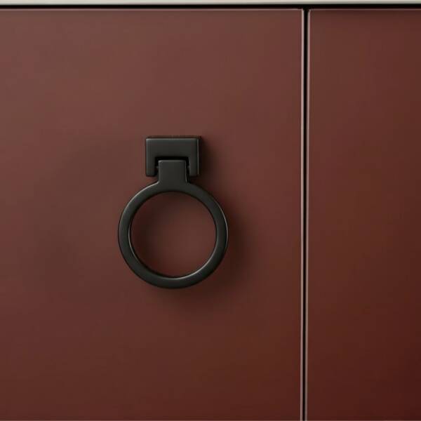 System Mobilya Kulbu Halka Siyah 50mm Kulp (SY4624 0050 AL6-AL6) - 2