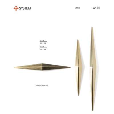 System Mobilya Kulbu Antik Renk 96mm Kulp (SY4175 0096 ABM) - System (1)