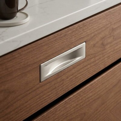 System Gömme Mobilya Kulbu Nikel Saten Kulp (SY4340 0096 NB) - System