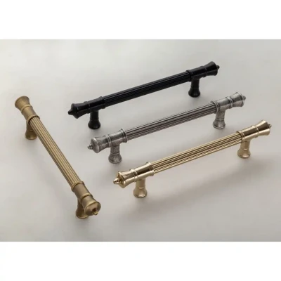 System Mobilya Kulbu Antik Sarı Renk 128mm Kulp (SY4675 0128 ABM-ABM) - 2