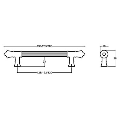 System Mobilya Kulbu Siyah 128mm Kulp (SY4675 0128 AL6-AL6) - 3