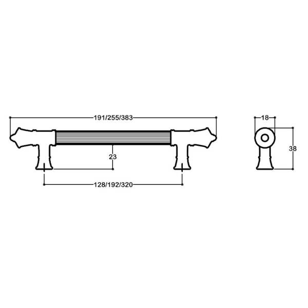 System Mobilya Kulbu Siyah 128mm Kulp (SY4675 0128 AL6-AL6) - 3
