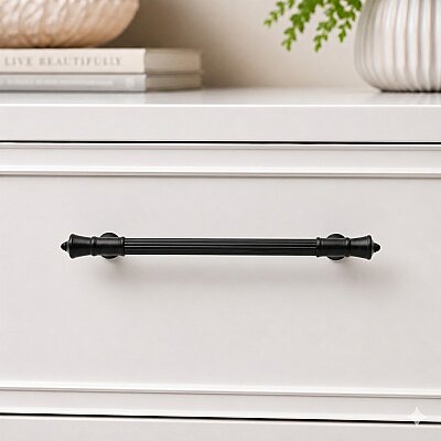 System Mobilya Kulbu Siyah 128mm Kulp (SY4675 0128 AL6-AL6) - System