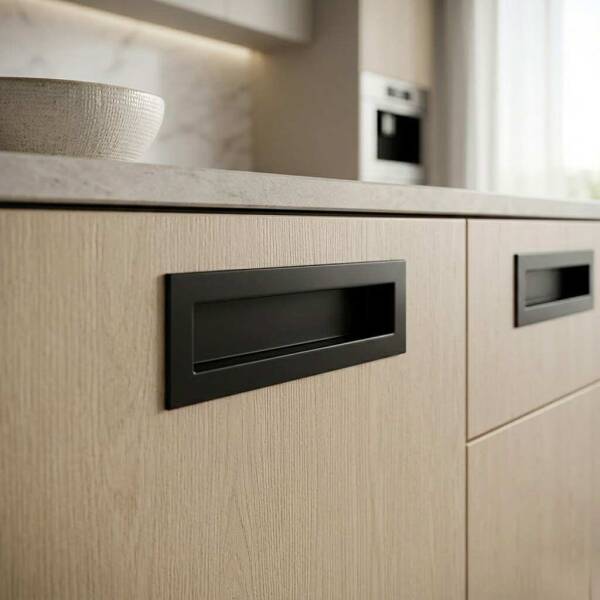 System Gömme Mobilya Kulbu Siyah 128mm Kulp (SY7475 0128 AL6) - 1