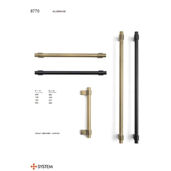 System Mobilya Kulbu Siyah Renk 128mm Kulp (SY8770 0128 AL6-AL6) - 3