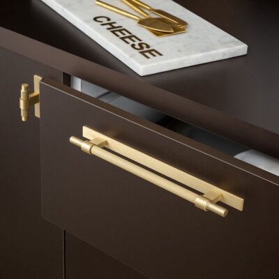 System Mobilya Kulbu Mat Altın 128mm Kulp (SY8772 0128 BB-BB) - System