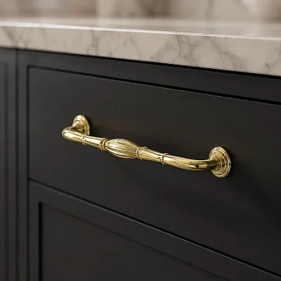 System Mobilya Kulbu Gold Renk 128mm Kulp (SY4477 0128 GL) - 1