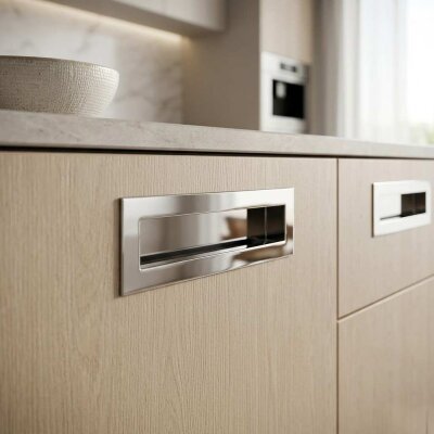 System Gömme Mobilya Kulbu Krom 128mm Kulp (SY7475 0128 CR) - System