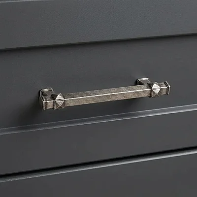System Mobilya Kulbu Antik Gümüş 128mm Kulp (SY4223 0128 OSM) - 1