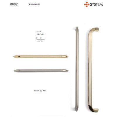 System Mobilya Kulbu Nikel Saten 160mm Kulp (SY8682 0160 NB) - 4