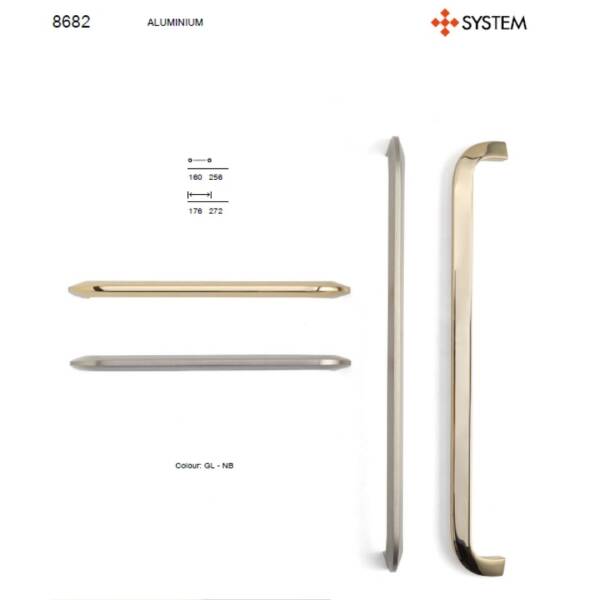 System Mobilya Kulbu Nikel Saten 160mm Kulp (SY8682 0160 NB) - 4