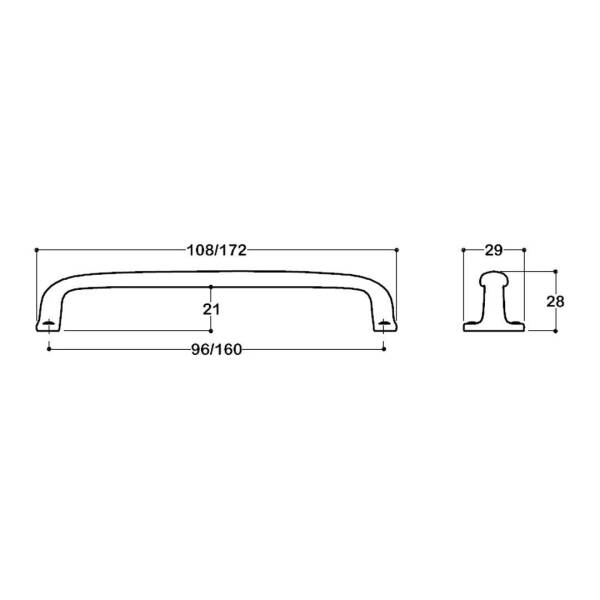 System Mobilya Kulbu Mat Nikel Saten Renk  160mm Kulp (SY4595 0160 NBM) - 3