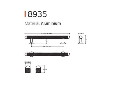 System Mobilya Kulbu Gold/Altın Renk 192mm Kulp (SY8935 0192 GL-GL) - 2