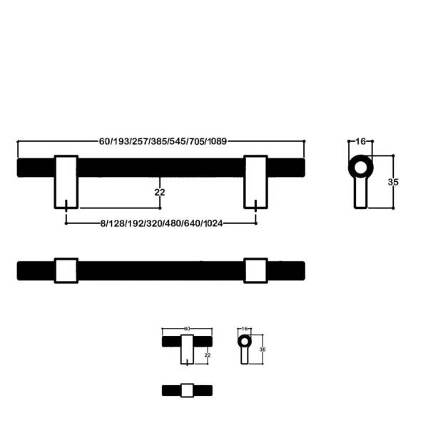 System Mobilya Kulbu Antik Renk 192mm Kulp (SY8774 0192 ABM-ABM) - 4
