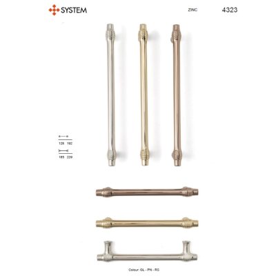 System Mobilya Kulbu Rose Renk 192mm Kulp (SY4323 0192 RS) - 3