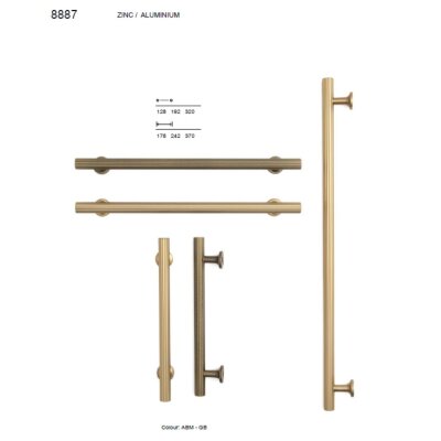 System Mobilya Kulbu Antik Renk 320mm Kulp (SY8887 0320 ABM-ABM) - 3