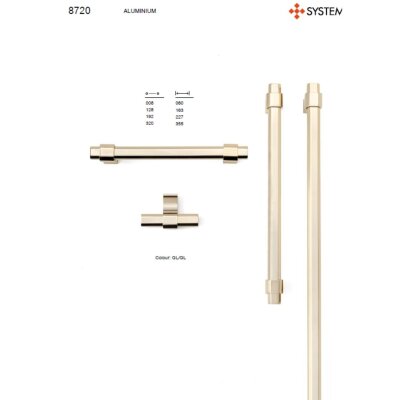 System Mobilya Kulbu Gold Renk 320mm Kulp (SY8720 0320 GL-GL) - 3