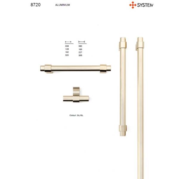 System Mobilya Kulbu Gold Renk 320mm Kulp (SY8720 0320 GL-GL) - 3