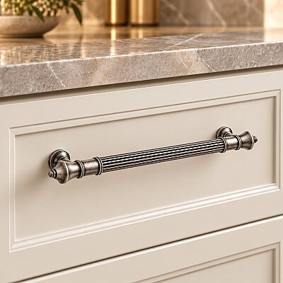 System Mobilya Kulbu Antik Gümüş 320mm Kulp (SY4675 0320 OSM-OSM) - System