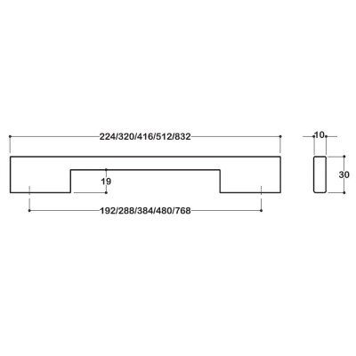 System Mobilya Kulbu Antrasit/Füme Renk 384mm Kulp (SY7327 0384 BBN) - 3