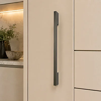 System Mobilya Kulbu Füme Renk 384mm Kulp (SY7327 0384 BBN) - 1