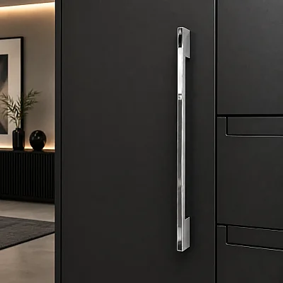System Mobilya Kulbu Krom 384mm Kulp (SY7327 0384 CR) - 1