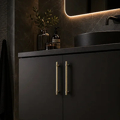 System Mobilya Kulbu Gold/Altın Renk 96mm Kulp (SY8774 0096 GL-GL) - 1