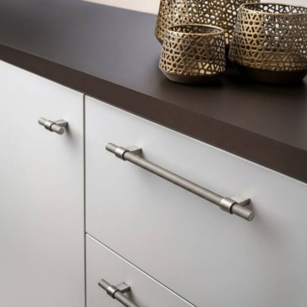 System Mobilya Kulbu Nikel Saten 96mm Kulp (SY8774 0096 NB-NB) - 1