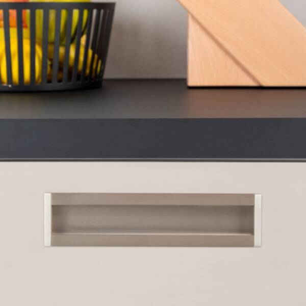 System Gömme Mobilya Kulbu Nikel Saten 160mm Kulp (SY2165 0160 NB-NB) - 1