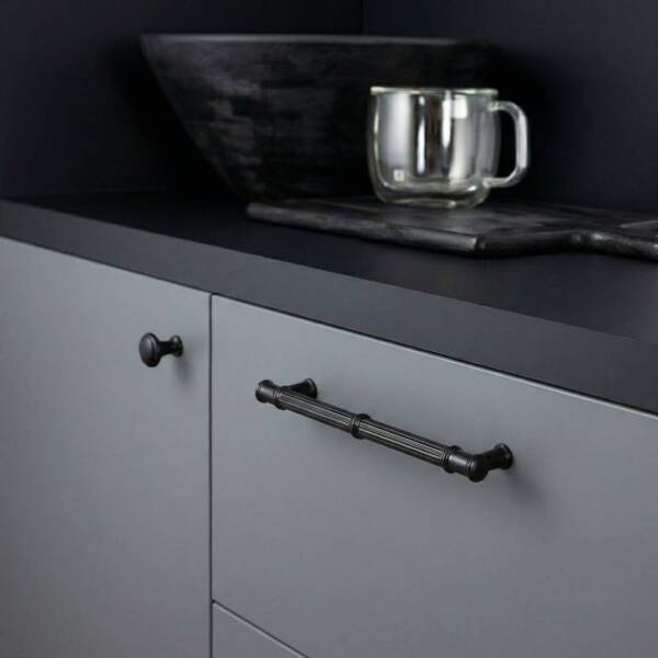 System Mobilya Kulbu Siyah Renk 192mm Kulp (SY4227 0192 AL6) - 1