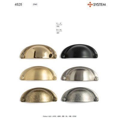 System Mobilya Kulbu Gold Renk 32mm Tas Kulp (SY4525 0032 GL) - 3